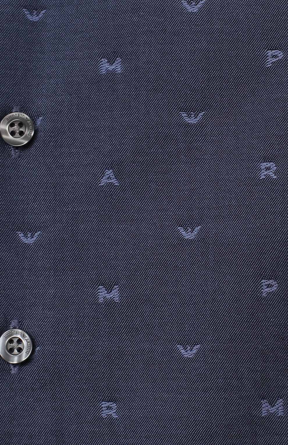 Хлопковая рубашка EMPORIO ARMANI синего цвета по цене 12100 руб., арт. 6H4CA4/1NXXZ, фото 3 Хлопковая рубашка EMPORIO ARMANI, арт. 6H4CA4/1NXXZ, фото 3