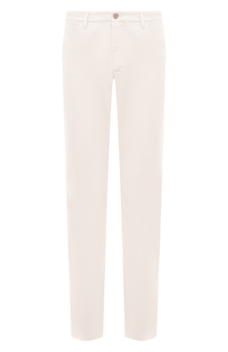Мужские джинсы slim fit ZILLI белого цвета, арт. J5T002M0462VZL000 | Фото 1 (Длина (брюки, джинсы): Стандарт�ные; Материал внешний: Хлопок, Деним; Силуэт М (брюки): Прямые; Кросс-КТ: Деним; Стили: Повседневный; Автоматизация состава: Проставлено; Автоматизация ТО: Проставлено)