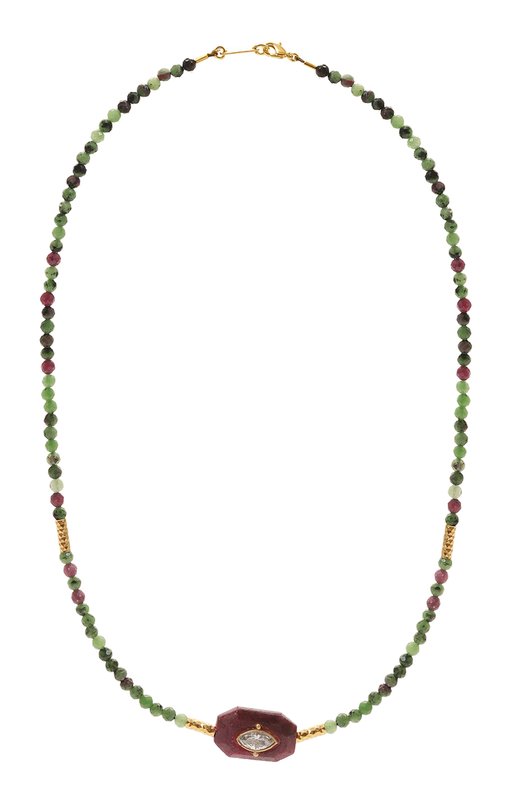 Колье Hanka_in INS-CH-Z0I-RUB-CZ-1M Зелёный  INS-CH-Z0I-RUB-CZ-1M