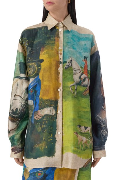 Шелковая блузка MOSCHINO разноцветного цвета по цене 151000 руб., арт. A0242/5556, фото 3 Шелковая блузка MOSCHINO, арт. A0242/5556, фото 3