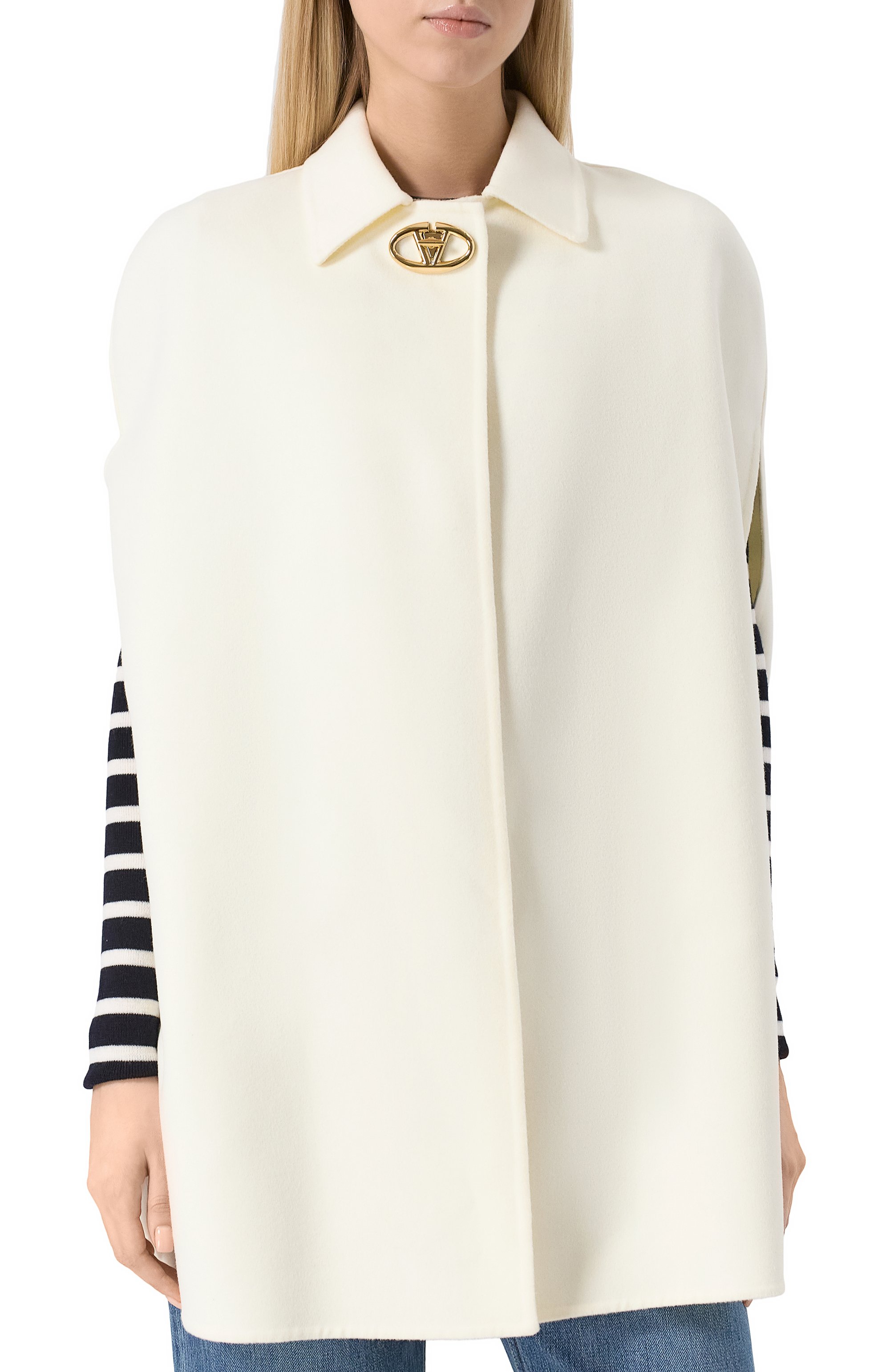 Кейп из шерсти и кашемира VALENTINO, арт. 5B3CG4C06JA, фото 3