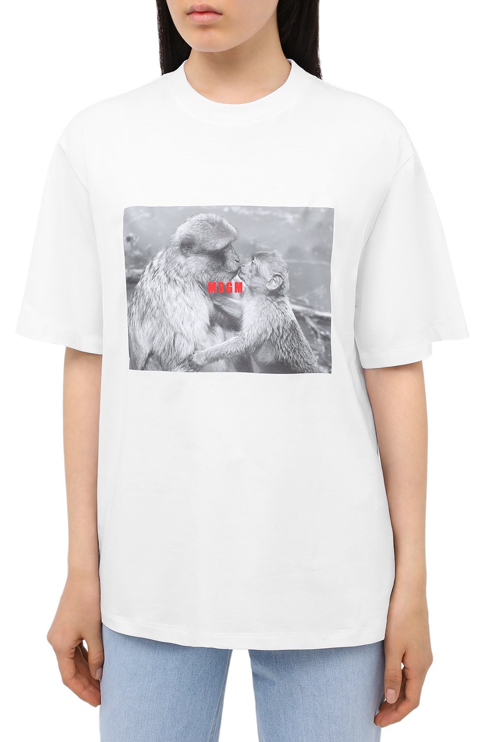 Хлопковая футболка MSGM, арт. 2943MDM77 207648, фото 3