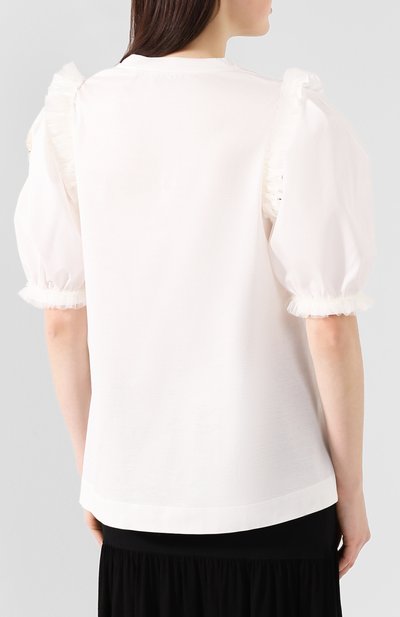 Футболка 4 moncler simone rocha MONCLER GENIUS белого цвета по цене 41050 руб., арт. F1-09W-8C703-10-8390X, фото 4 Футболка 4 moncler simone rocha MONCLER GENIUS, арт. F1-09W-8C703-10-8390X, фото 4