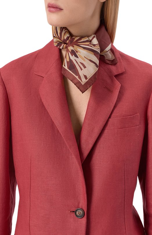 Шелковый платок Brunello Cucinelli MF0U0025 Бордовый  MF0U0025 Фото 2