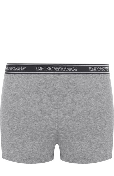 Женские хлопковые мини-шорты с эластичным поясом EMPORIO ARMANI, арт. 164077/8P317