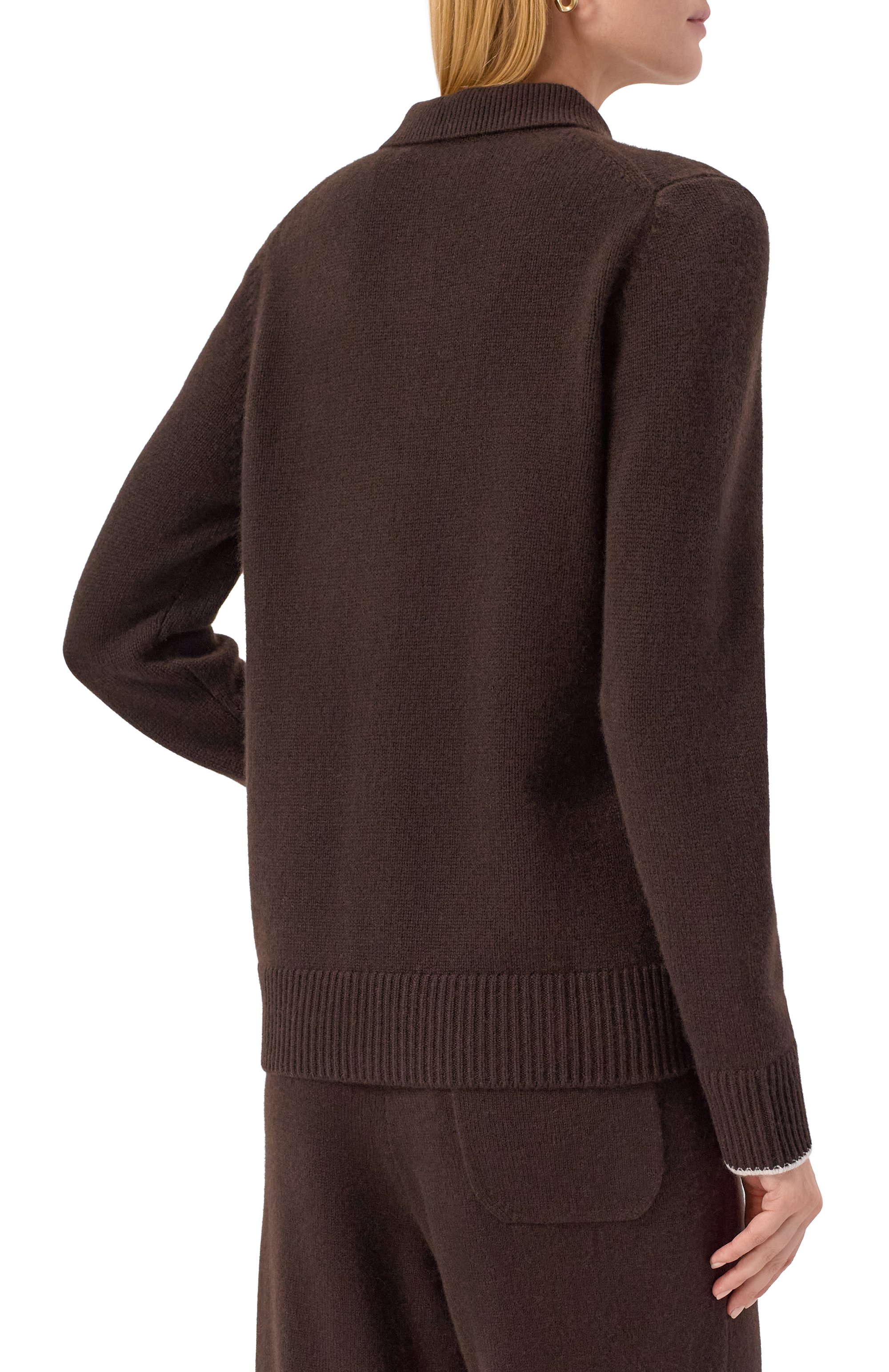 Кашемировый кардиган ARCH4 коричневого цвета по цене 82500 руб., арт. KNCD23241B, фото 4 Кашемировый кардиган ARCH4, арт. KNCD23241B, фото 4