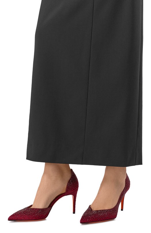 Текстильные туфли Santoni WDIG71970HI2NHNE Красный  WDIG71970HI2NHNE Фото 2