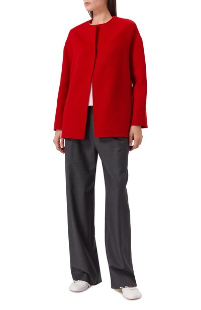 Полупальто из шерсти и кашемира LOULOU DE SAISON красного цвета по цене 91950 руб., арт. GI0, фото 2 Полупальто из шерсти и кашемира LOULOU DE SAISON, арт. GI0, фото 2