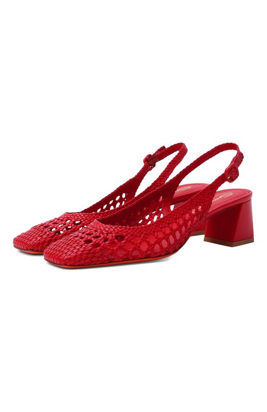 Кожаные туфли Santoni WDMG72161HA2SARX_001 Красный WDMG72161HA2SARX_001