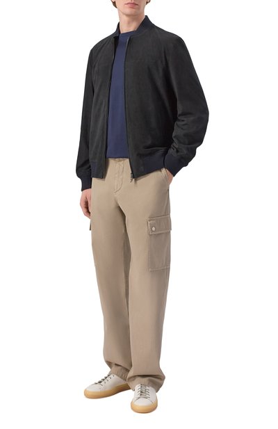 Мужской замшевый бомбер ANDREA CAMPAGNA, арт. 232621/AC/00332I