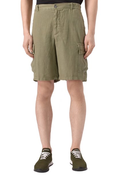 Льняные шорты 120% LINO, арт. 32ALIM29D4/D943/000, фото 3