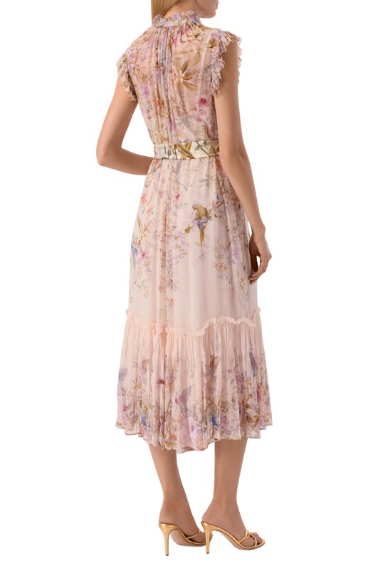 Платье из вискозы Zimmermann 7280DC261 Кремовый  7280DC261 Фото 3