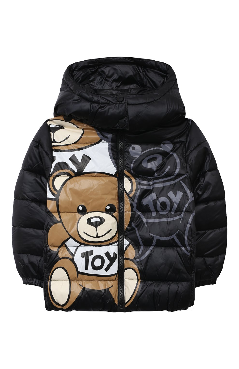 Утепленная куртка MOSCHINO черного цвета по цене 46350 руб., арт. HUS043/L3A32/4A-8A, фото 1 Утепленная куртка MOSCHINO, арт. HUS043/L3A32/4A-8A, фото 1