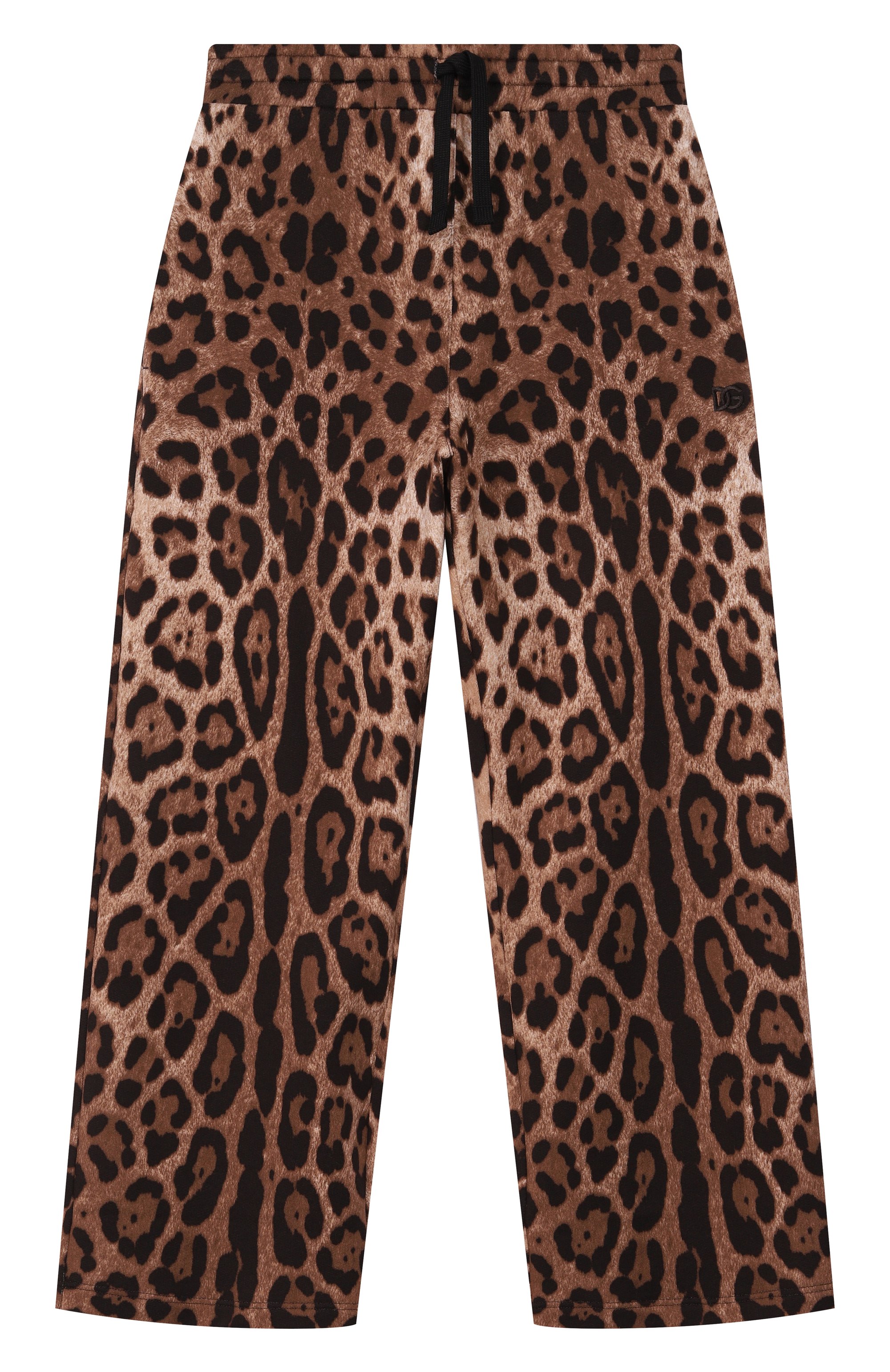 Хлопковые брюки DOLCE & GABBANA леопардового цвета по цене 59900 руб., арт. L5JPH8/HS7LD_001, фото 1 Хлопковые брюки DOLCE & GABBANA, арт. L5JPH8/HS7LD_001, фото 1