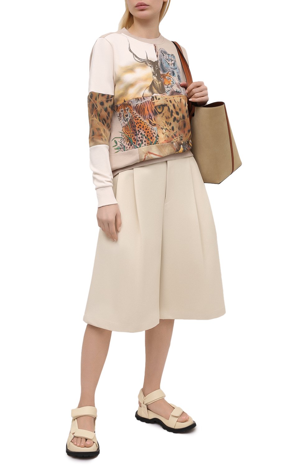Хлопковый свитшот STELLA MCCARTNEY бежевого цвета по цене 104000 руб., арт. 602904/S0W55, фото 2 Хлопковый свитшот STELLA MCCARTNEY, арт. 602904/S0W55, фото 2