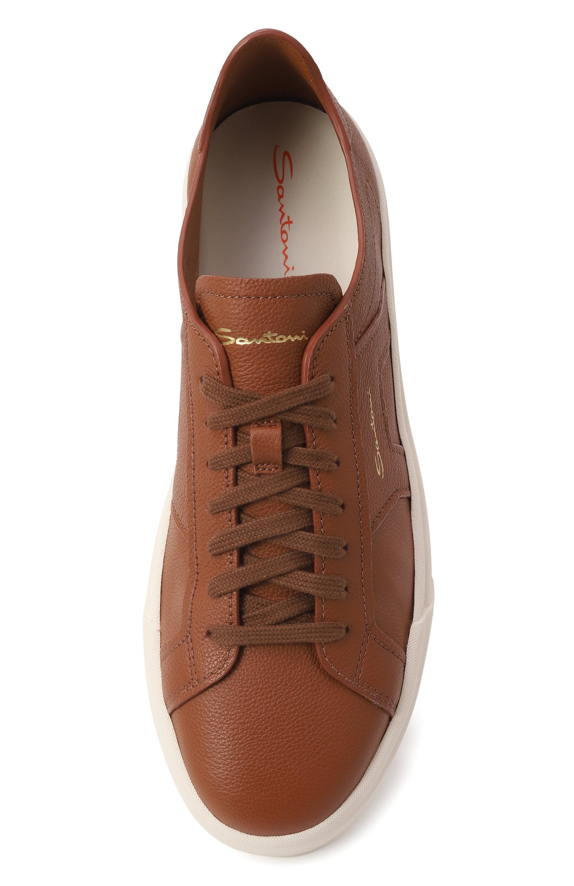 Кожаные кеды double buckle SANTONI, арт. MBGG21967PNNTSIW, фото 6