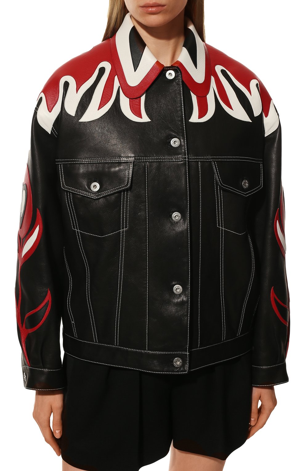 Кожаная куртка MIU MIU, арт. MPV766-1ZIZ-F0002, фото 3