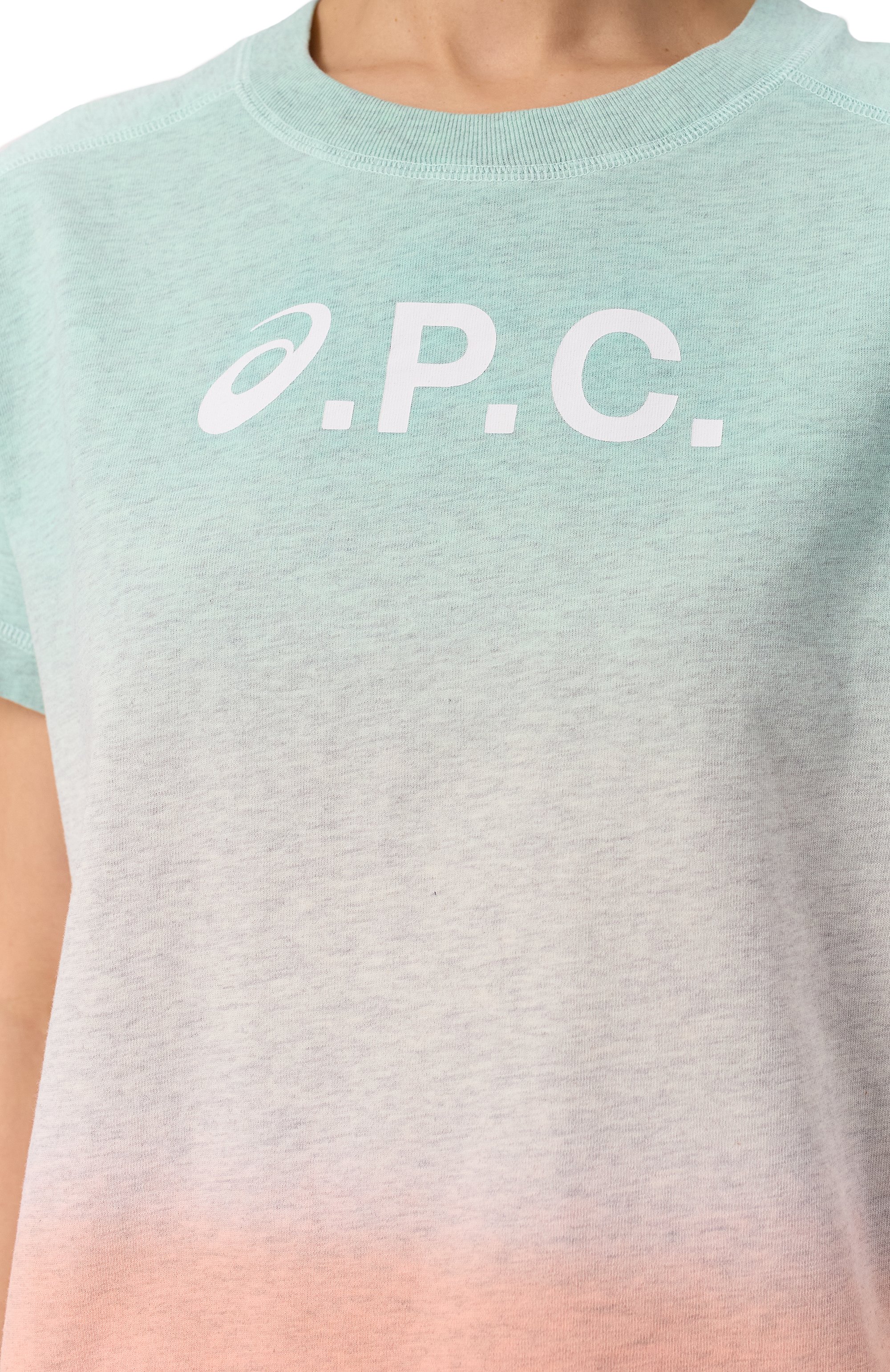 Хлопковая футболка a.p.c. x asics A.P.C., арт. C0EAV-F26482, фото 5