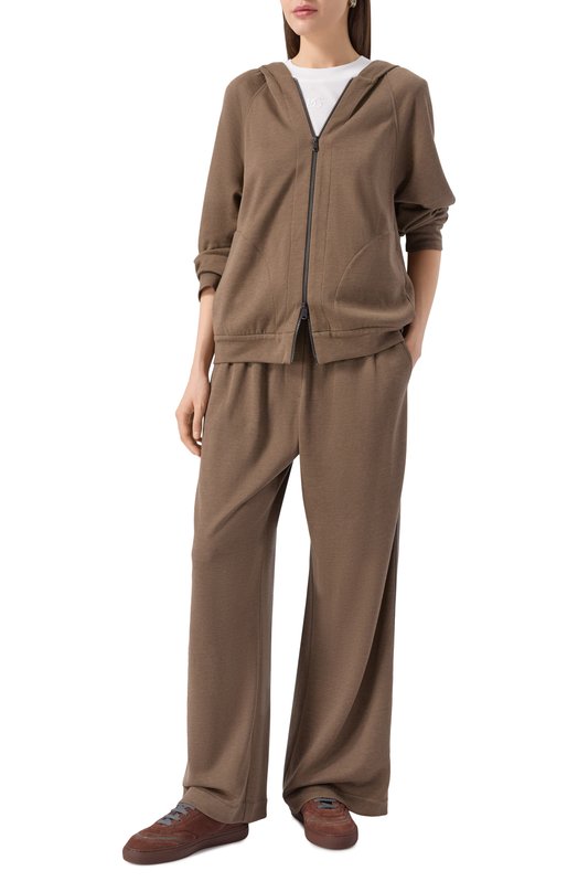 Замшевые кеды Brunello Cucinelli MZSFG3075P Коричневый  MZSFG3075P Фото 2