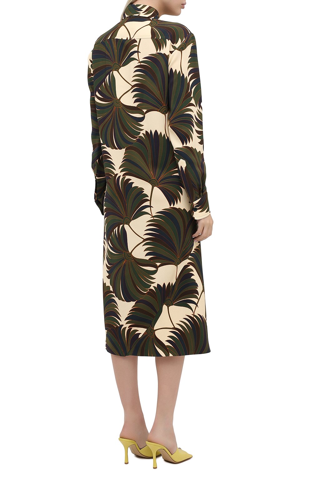 Платье из вискозы DRIES VAN NOTEN зеленого цвета по цене 128500 руб., арт. 202-18610-1377, фото 4 Платье из вискозы DRIES VAN NOTEN, арт. 202-18610-1377, фото 4