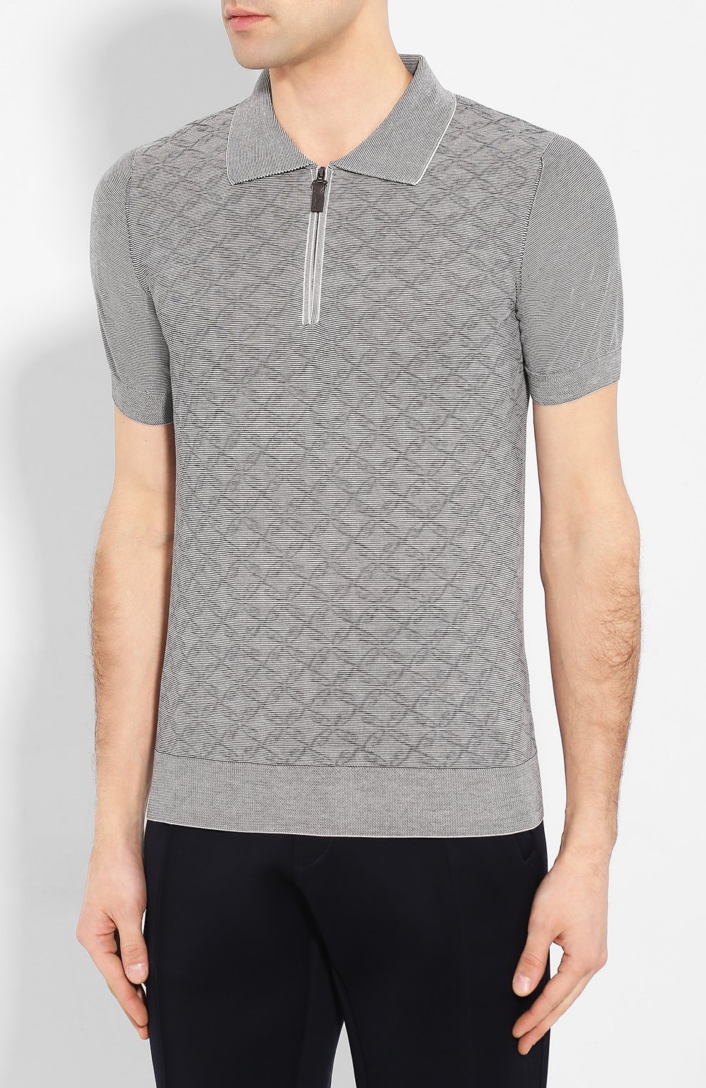 Поло из смеси шелка и хлопка BRIONI, арт. UMS20L/P9K10, фото 3