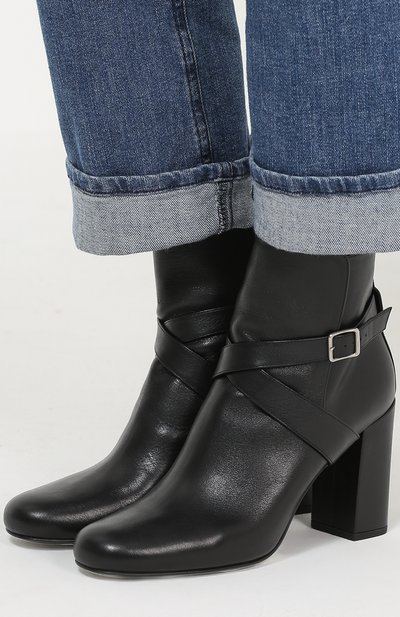 Кожаные ботильоны babies с ремешками SAINT LAURENT, арт. 447330/CY500, фото 2