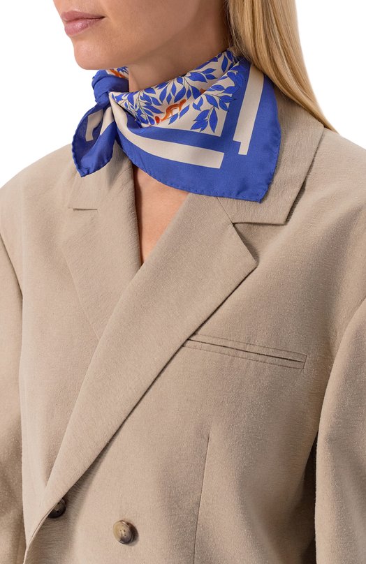 Шелковый платок Pas de Deux Petitjean Paris 0G2 Синий  0G2 Фото 2