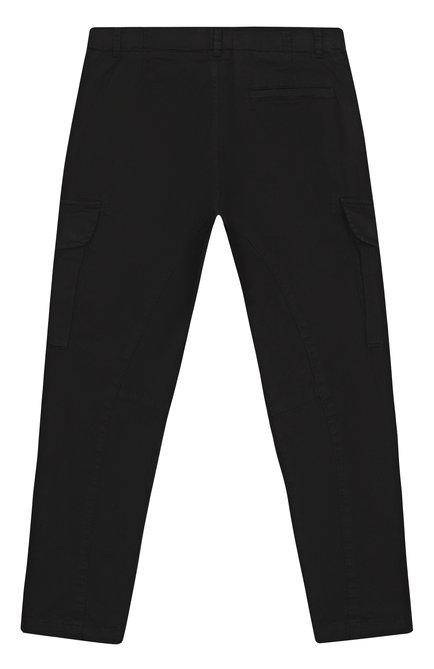Детские хлопковые брюки-карго C.P. COMPANY черного цвета, арт. CNP004/LRC05/10-14 | Фото 2 (Материал внешний: Хлопок; Нос: Не проставлено; Материал сплава: Проставлено)