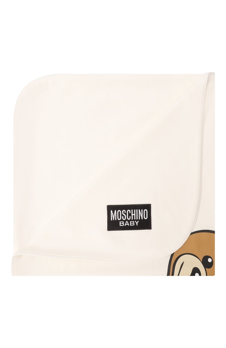 Детского хлопковое одеяло MOSCHINO кремвого цвета, арт. MUB00J/LCA19 | Фото 1 (Нос: Не проставлено; Материал: Текстиль, Хлопок; Материал сплава: Проставлено)