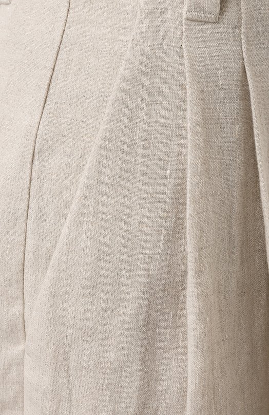 Льняные брюки Brunello Cucinelli MH547P8669 Бежевый  MH547P8669 Фото 6