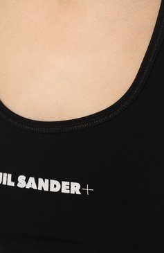 Женский топ JIL SANDER черного цвета, арт. J40NC0002/J20031 | Фото 5 (Женское Кросс-КТ: Топ-спорт; Материал внешний: Синтетический материал; Материал сплава: Проставлено; Стили: Спорт-шик; Драгоценные камни: Про�ставлено; Длина (для топов): Укороченные)