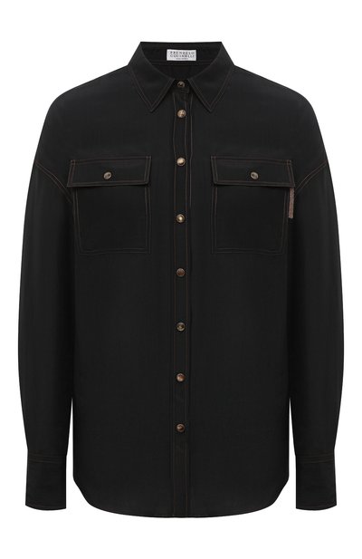 Женская шелковая рубашка BRUNELLO CUCINELLI, арт. MA929NU406
