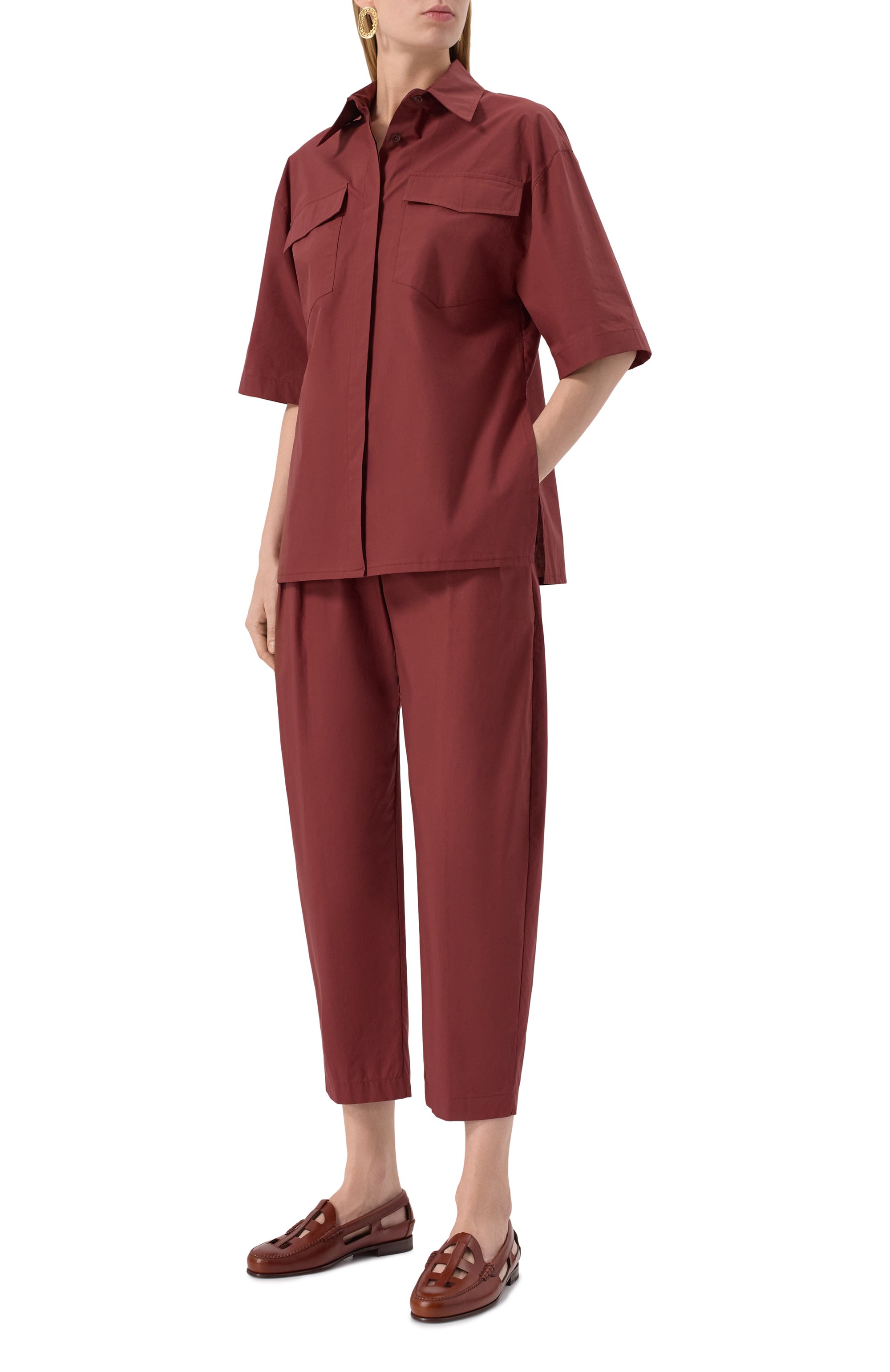 Хлопковая рубашка ERIKA CAVALLINI, арт. P5SJ18, фото 2