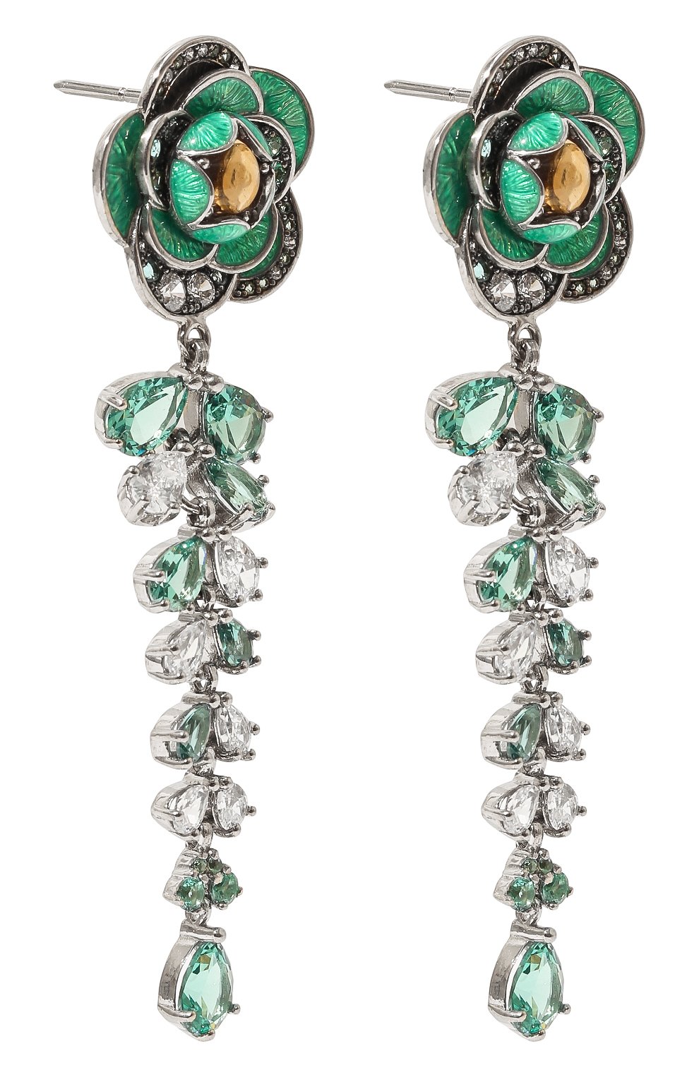 Серьги flower cascade QUEENSBEE, арт. 201377, фото 3