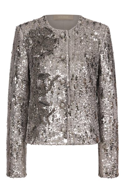 Женский жакет с отделкой пайетками ELIE SAAB, арт. J0151NP25/PA009