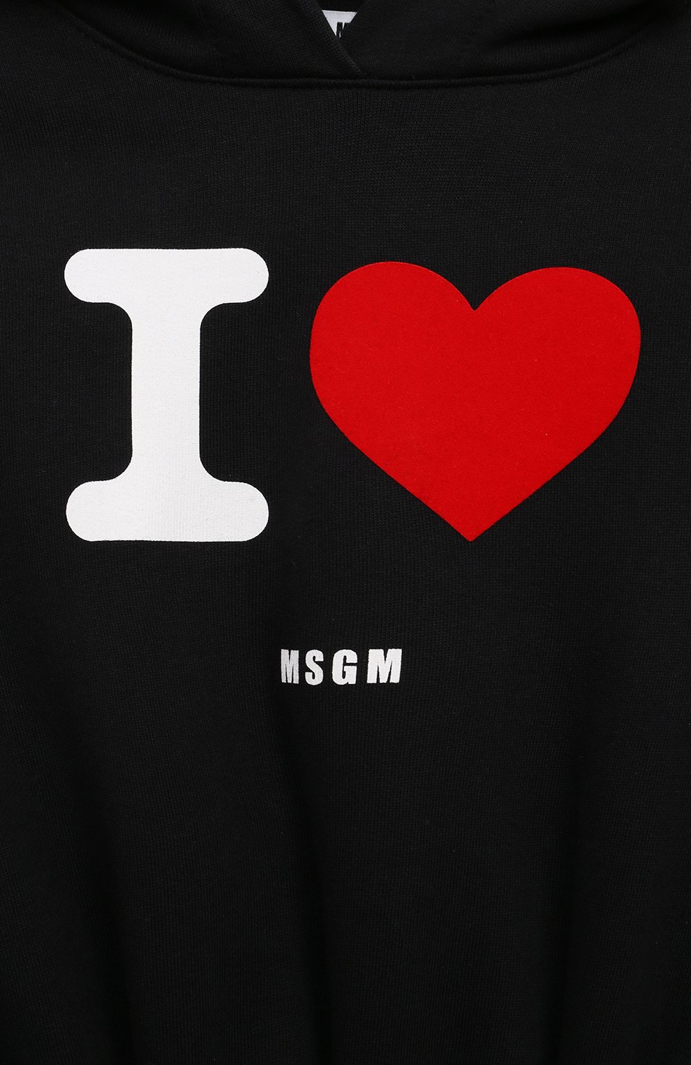 Хлопковое платье MSGM KIDS черного цвета по цене 15550 руб., арт. F4MSJGDR125, фото 3 Хлопковое платье MSGM KIDS, арт. F4MSJGDR125, фото 3