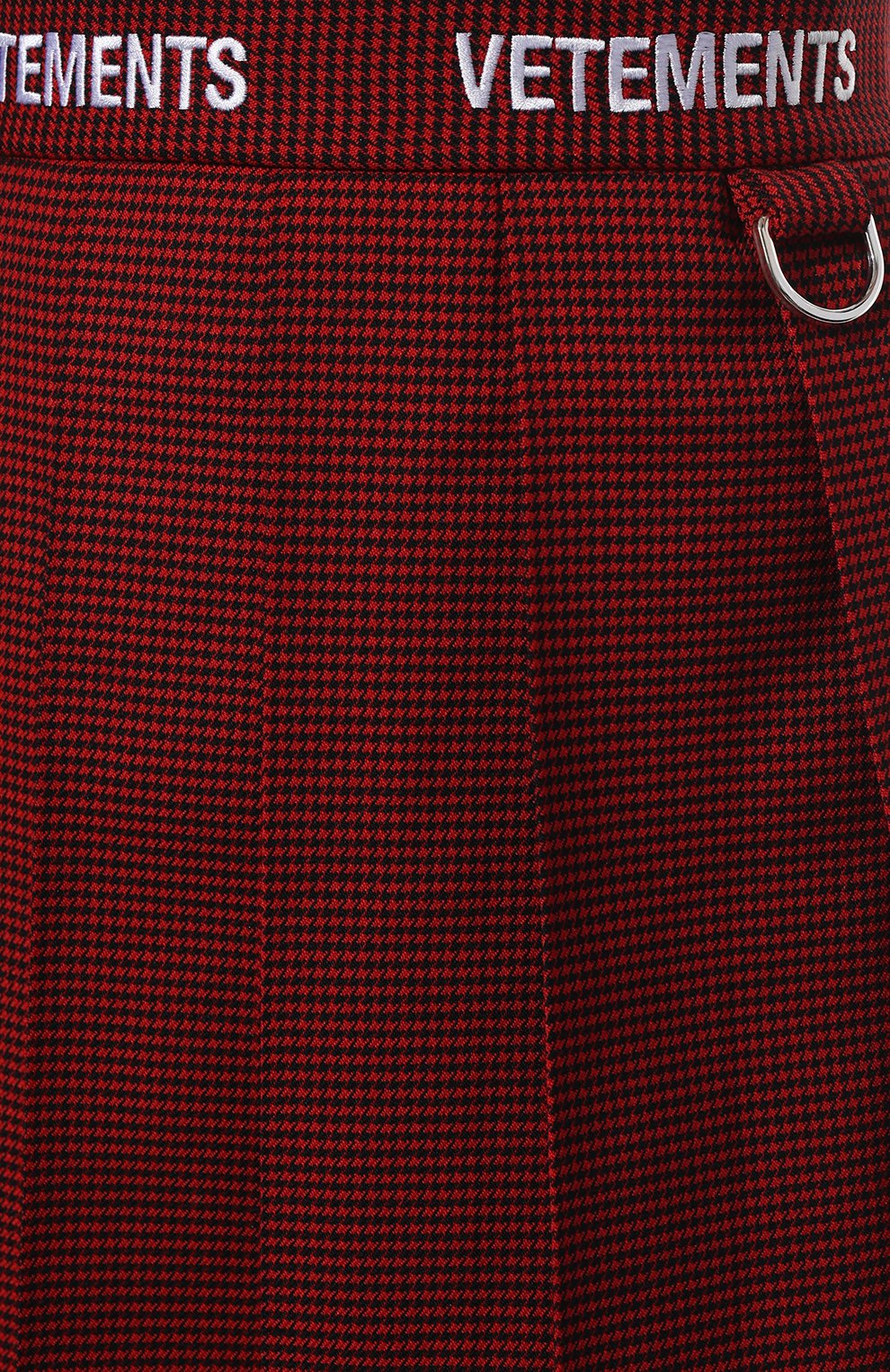 Шерстяная юбка VETEMENTS красного цвета по цене 83450 руб., арт. WE52SK240R 1207/RED PEPITA, фото 5 Шерстяная юбка VETEMENTS, арт. WE52SK240R 1207/RED PEPITA, фото 5