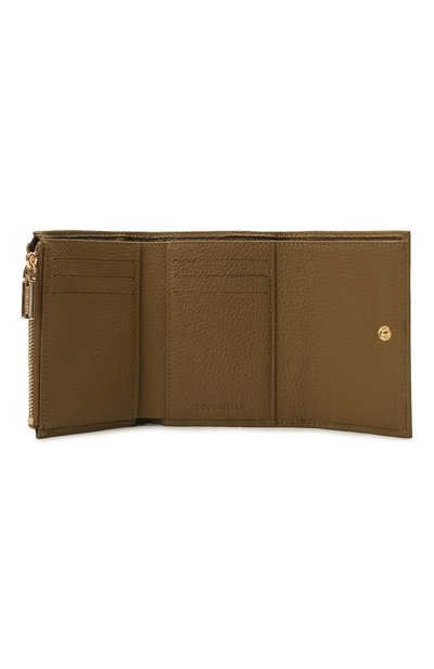 Кожаное портмоне COCCINELLE хаки цвета по цене 12450 руб., арт. E2 IW5 11 10 01, фото 3 Кожаное портмоне COCCINELLE, арт. E2 IW5 11 10 01, фото 3
