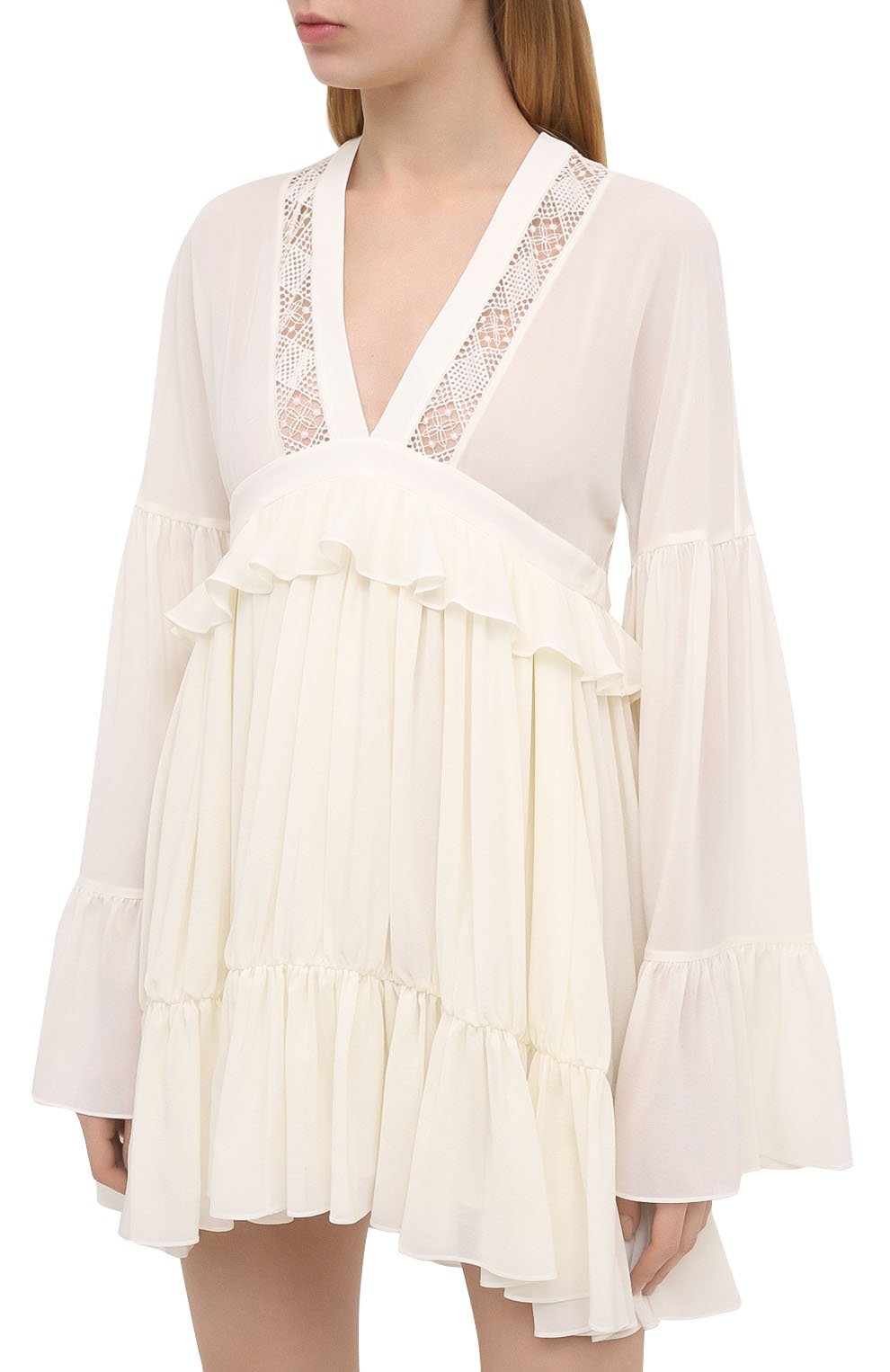 Шелковое платье SAINT LAURENT, арт. 644222/Y3C07, фото 3