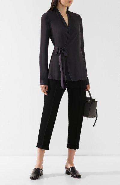 Блузка из вискозы RICK OWENS темно-серого цвета по цене 55350 руб., арт. RP19S6214/Y, фото 2 Блузка из вискозы RICK OWENS, арт. RP19S6214/Y, фото 2