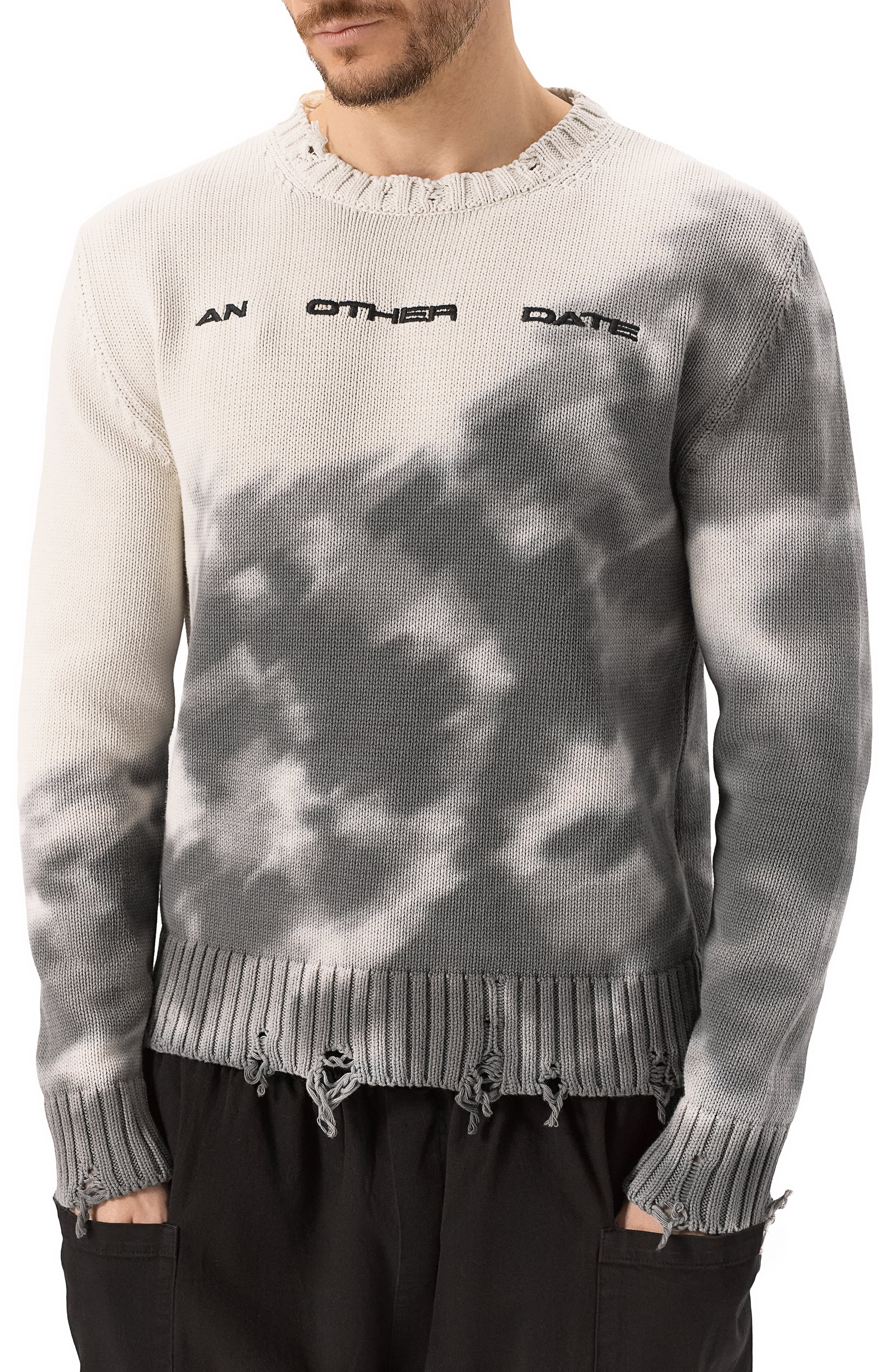 Хлопковый свитер AN OTHER DATE разноцветного цвета по цене 39400 руб., арт. S25MA0DJP200, фото 3 Хлопковый свитер AN OTHER DATE, арт. S25MA0DJP200, фото 3