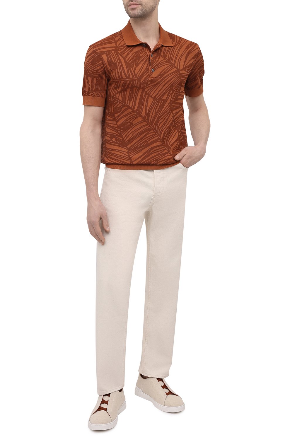 Текстильные кеды triple stitch ZEGNA бежевого цвета по цене 68650 руб., арт. A4841X-LHBAS, фото 2 Текстильные кеды triple stitch ZEGNA, арт. A4841X-LHBAS, фото 2