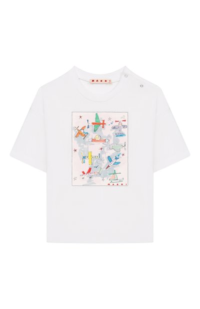 Хлопковая футболка MARNI, арт. M01907/M00SG