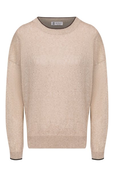Женский льняной пуловер BRUNELLO CUCINELLI, арт. MDT796410