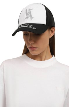 Мужская хлопковая бейсболка OFF-WHITE черно-белого цвета, арт. 0MLB052F23FAB024 | Фото 2 (Материал: Текстиль, Хлопок; Материал сплава: Проставлено; Нос: Не проставлено)