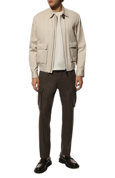 Шерстяные брюки-карго CORNELIANI коричневого цвета по цене 46200 руб., арт. 904L14-2818801/00, фото 2 Шерстяные брюки-карго CORNELIANI, арт. 904L14-2818801/00, фото 2