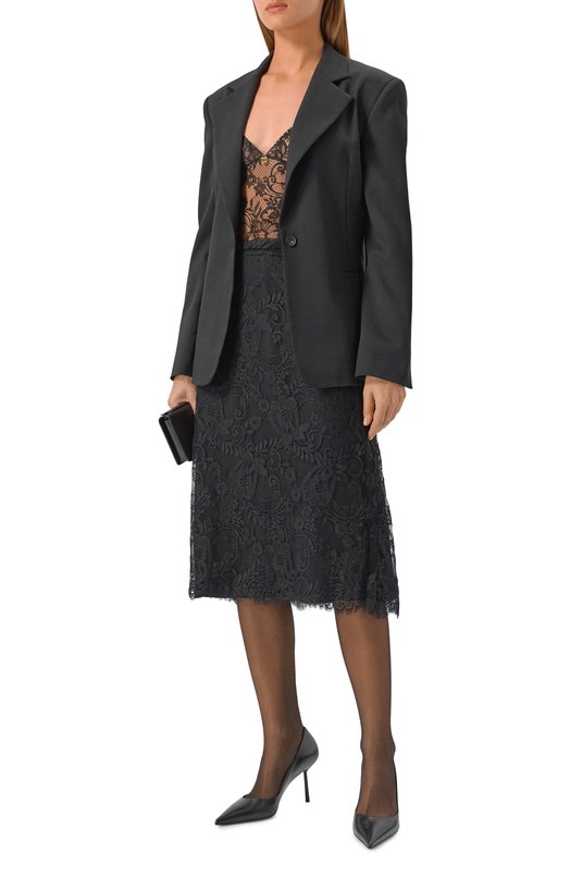 Топ из хлопка и шелка Elie Saab T0227NF25/LA004 Чёрный  T0227NF25/LA004 Фото 2