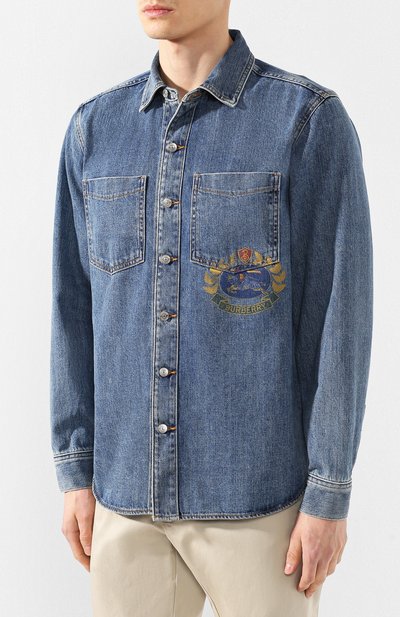 Джинсовая рубашка BURBERRY, арт. 8005278, фото 3