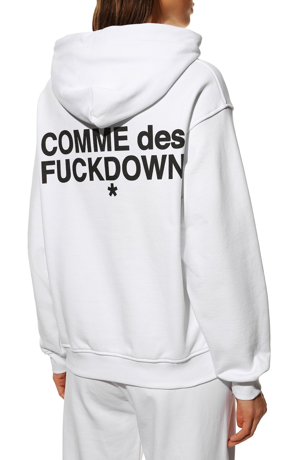 Хлопковое худи COMME DES FUCKDOWN белого цвета по цене 14850 руб., арт. CDFD1700SFC, фото 4 Хлопковое худи COMME DES FUCKDOWN, арт. CDFD1700SFC, фото 4