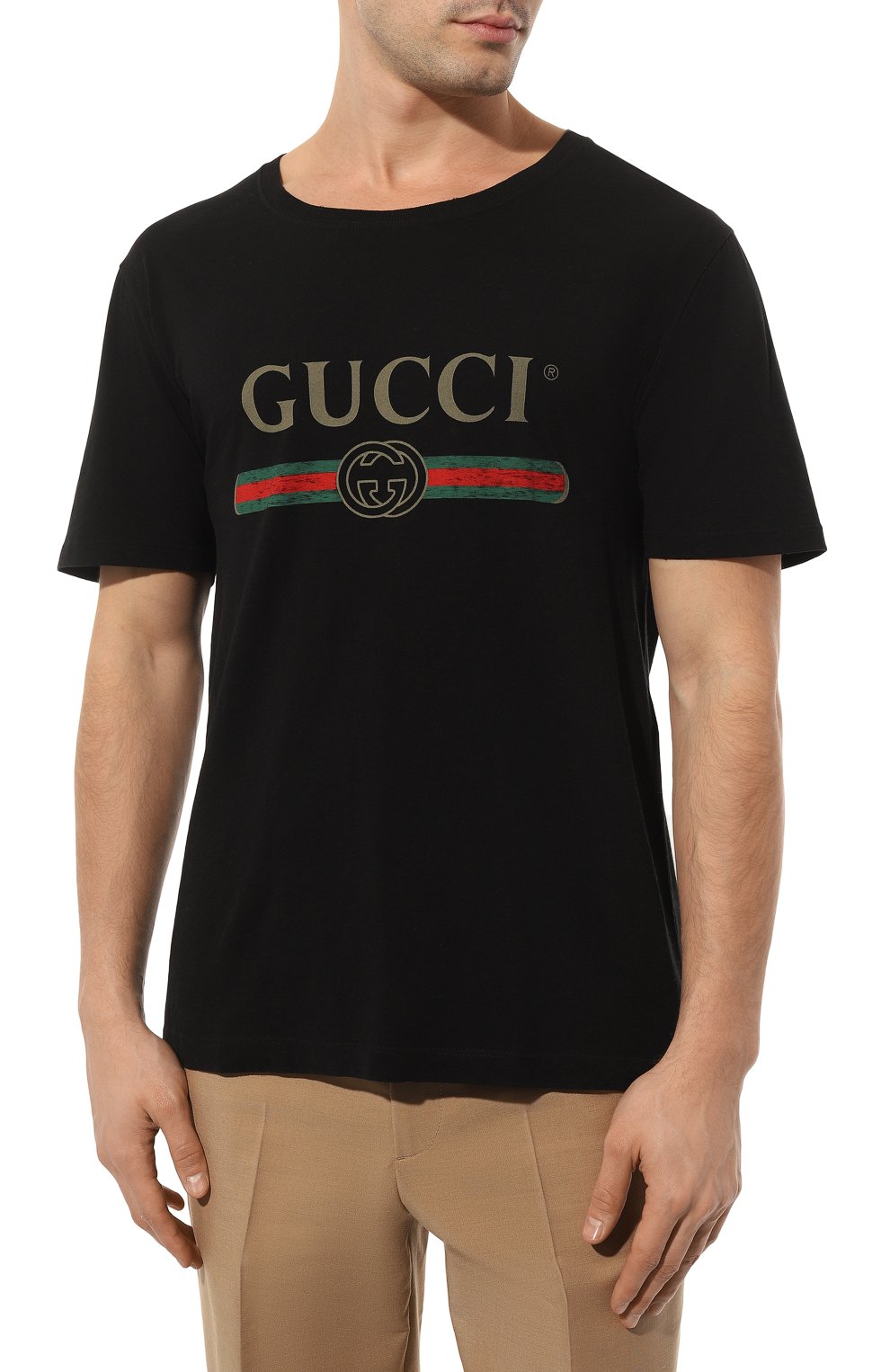 Хлопковая футболка GUCCI, арт. 440103 X3F05, фото 3